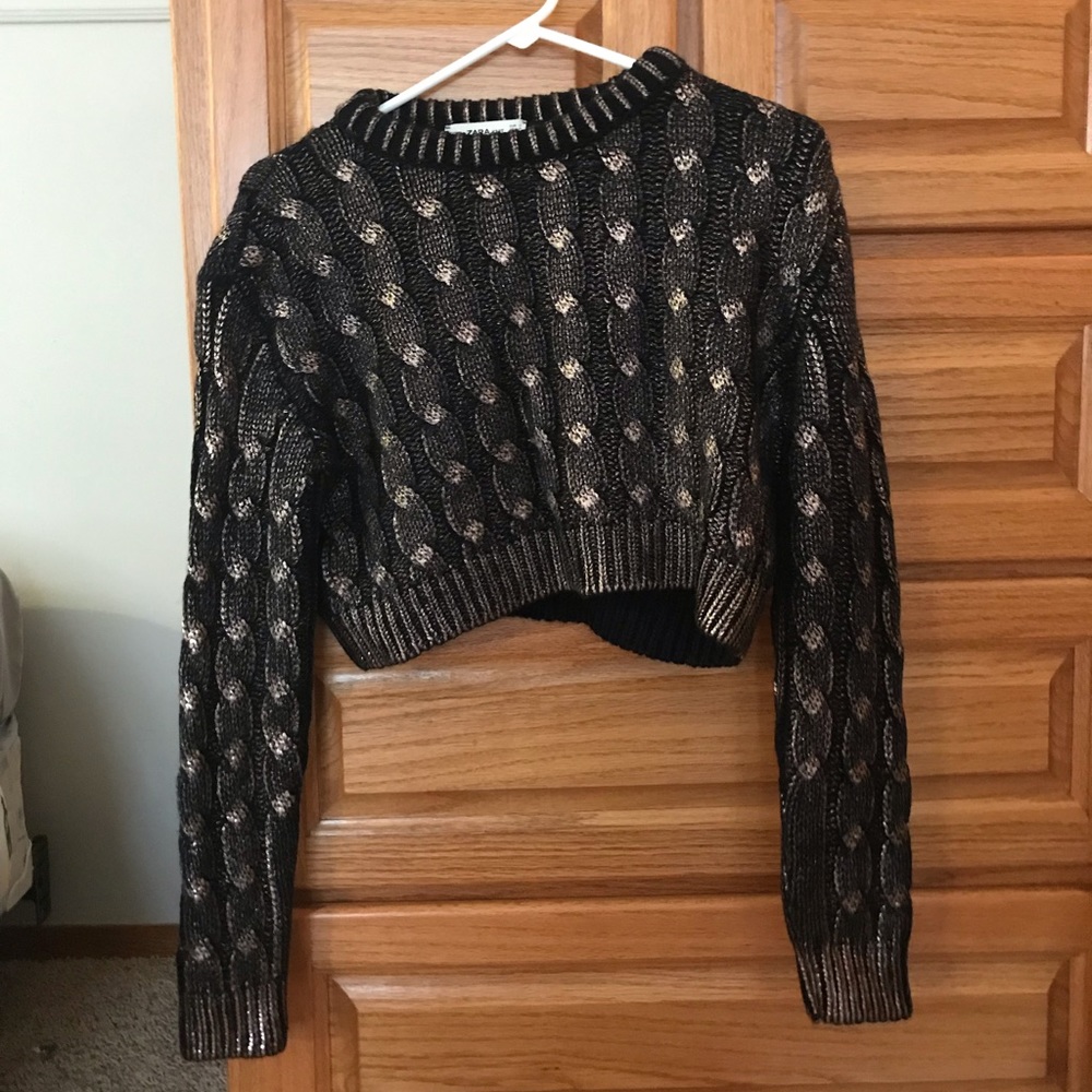 Zara Knit cropped sweater
